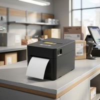 Imprimante d'étiquettes thermiques GP-3128D 3 pouces USB 203 DPI, imprimante de reçus et de codes-barres pour la vente au détail, les restaurants et l'entreposage