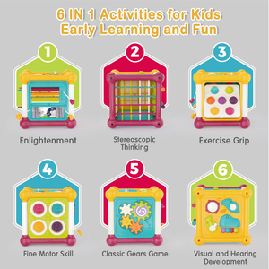 กล่องเกมกลาง6ด้านสำหรับเด็กปฐมวัยของเล่นเพื่อการเรียนรู้สำหรับกิจกรรมของเด็กทารก - Product Image 4