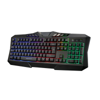 Clavier de jeu BOSSTON 104 touches Clavier rétroéclairé Gamer Clavier multimédia avec éclairage de jeu