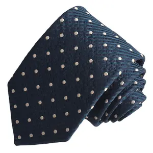 Custom Seersucker Premium Silk Necktie Luxury Woven Jacquard Logo Branded Tie For Mens 100% Silk Suit Accessories