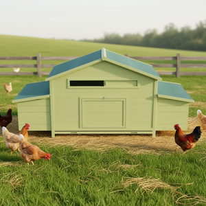 Gallinero Grande para Uso Doméstico en Exteriores, Jaula para Aves de Corral, Construcción de Madera y Acero, Alta Rigidez - Product Image 2