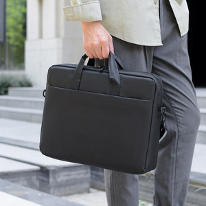 Sac pour ordinateur portable en tissu Oxford 15,6 pouces, antichoc, rembourré, gris, sacoche pour ordinateur portable, sac à bandoulière pour homme et femme - Product Image 6