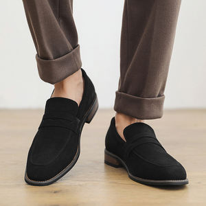 Chaussures habillées élégantes à bout pointu en PU à lacets, grande taille, pour homme, style décontracté ou formel, directement de l'usine - Product Image 5