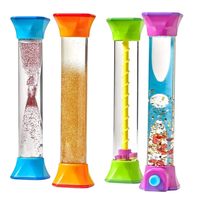 Minuteur à bulles liquides personnalisé en tube, cadeau créatif, décoration d'intérieur, minuteur à huile et eau en acrylique scintillant et coloré