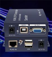 USB teclado ratón VGA UTP LAN extensor con Audio 1080P TX RX 990ft 300m para PC portátil escritorio Notebook a TV proyector CCTV