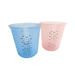 Bu Shang Silicone Measuring Cup 500ml Food Grade Double Scale Home Kitchen Use - Product Image 2