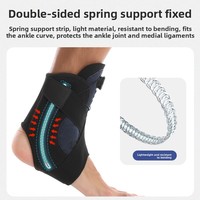 Attelle de cheville stabilisatrice avec système de fermeture à molette, en Spandex et Nylon, protection de base pour les modes de vie actifs - Conception respirante unisexe