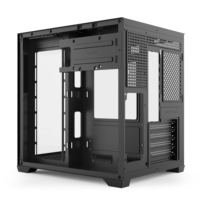 Toptan Oyun Bilgisayarı Kasası Mid Tower Masaüstü Kasa Temperli Cam Çoklu Fan Pozisyonları ATX MATX PC Ana Bilgisayar Aksesuarı