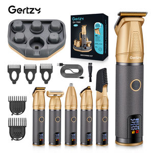 ใบมีดสแตนเลสสตีลแบบมืออาชีพ เครื่องตัด<span class=keywords><strong>ผม</strong></span><span class=keywords><strong>ไฟ</strong></span>ฟ้าแบบชาร์จได้สำหรับช่างตัดผม พร้อมชุดอุปกรณ์ จอแสดงผล LED แบบ USB IPX5 - Product Image 1