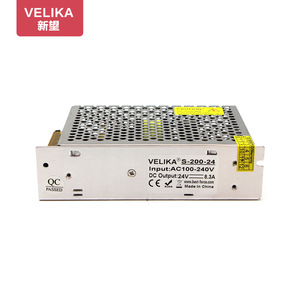 เวลิกา เอส-200-24 24V 8.3A แหล่งจ่ายไฟแบบสวิตชิ่งเอาต์พุตเดี่ยวสำหรับการควบคุมการเข้าออกใช้งานภายในอาคาร - Product Image 1