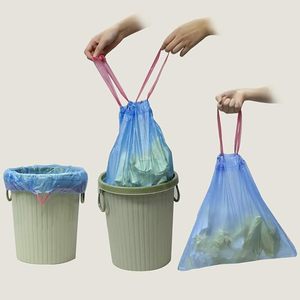 <b>Blue</b> drawstring garbage bag,10 gallon kitchen Garbage Bags, Trash Bags with Drawstring, <b>Blue</b>, 2 <b>Rolls</b>/110 Bags - Product Image 3