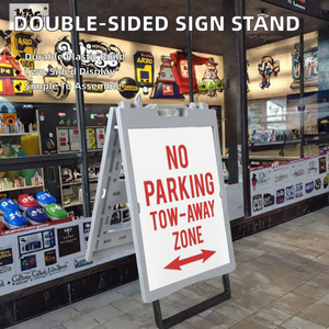 Giá để trưng bày gấp đôi mặt bằng nhựa kiểu Á, bán buôn, dùng trong nhà/ngoài trời, giá để poster, biển hiệu vỉa hè - Product Image 3