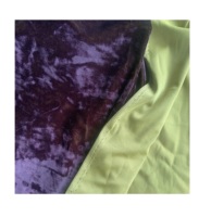 Tissu uni KS en velours respirant tricoté chaîne 92% polyester 8% élasthanne, résistant à l'eau et anti-boulochage, pour robes, vêtements de nuit et ameublement