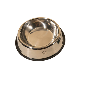 Kelas Satu dipoles baja tahan karat makanan anjing melayani mangkuk pabrik pola padat langsung elegan bentuk Oval mangkuk pengumpan hewan peliharaan - Product Image 1