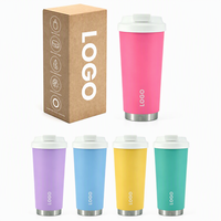 Mug à café isotherme en acier inoxydable 550 ml, double paroi sous vide, avec couvercle anti-fuite, personnalisable avec logo, sans BPA, vente en gros