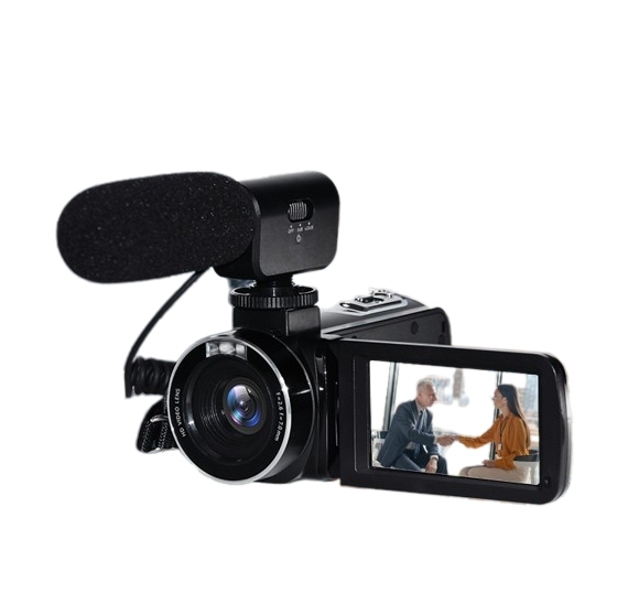Wholesale Factory Price Newest Style Portable 4K HD 18x Zoom Handheld Vlogging Camera CMOS 120 Wide Angle Microphones WiFi Cam