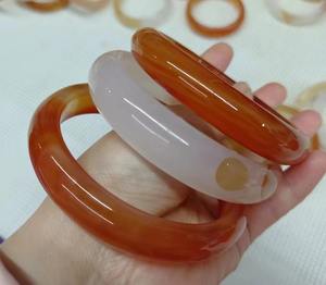 צמיד ירקן אדום טבעי גדול מידה אמריקאית 7.5-9 אבן אגת הודית אבן חן רוחב צמיד קריסטל מרפא המתנה הטובה ביותר לאישה גבר - Product Image 3