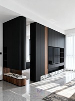 Meuble TV mural flottant moderne en bois sur mesure pour toute la maison, unité murale modulaire écologique pour salon avec éclairage LED