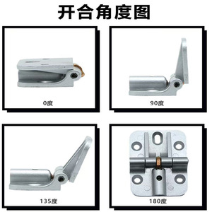บานพับประตูเหล็กผงสีดำบานพับกบโลหะผสมสังกะสีสำหรับตู้110องศานุ่มนวลสำหรับห้องน้ำและการประชุมเชิงปฏิบัติการ - Product Image 3