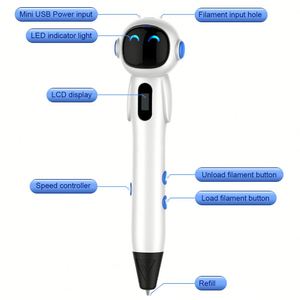Kit d'impression 3D DIY Astronaute pour Enfants – Stylo d'impression créatif Robot en plastique – Cadeau de Noël - Product Image 4