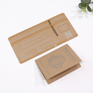Invitations de <span class=keywords><strong>mariage</strong></span> personnalisées en gros, cartes de papier en forme de passeport, cartes <span class=keywords><strong>d</strong></span>'<span class=keywords><strong>embarquement</strong></span> avec billets <span class=keywords><strong>d</strong></span>'entrée - Product Image 4