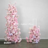 Latar Belakang Bunga Sutra Pink Custom DKB Berkualitas Tinggi untuk Pernikahan, Wisuda, Baby Shower, Acara Hari Valentine