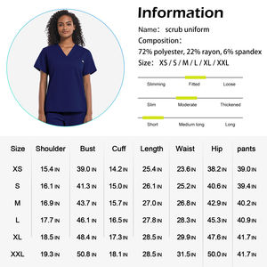 Conjunto de uniforme de enfermería para servicio de salud al por mayor, traje de mujer para correr, Spandex, <span class=keywords><strong>accesorios</strong></span> de <span class=keywords><strong>enfermera</strong></span> a la moda, ropa de trabajo médica Unisex - Product Image 2