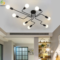 JYLIGHTING – plafonnier led moderne en fer noir Offre Spéciale E26 pour salle à manger