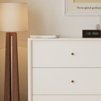 Combohome expédition d'usine commode de style scandinave organisateur de tiroir naturel à 3 tiroirs avec poignée ronde pour chambre à coucher