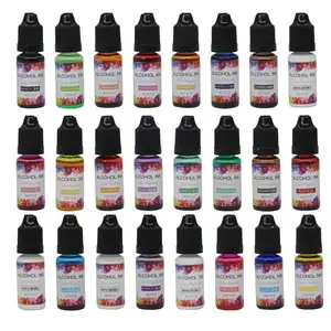 Osbang produk kualitas tinggi 24color10ml pigmen warna tinta 3D alkohol untuk epoxy resin anti-bau menyengat untuk lukisan DIY