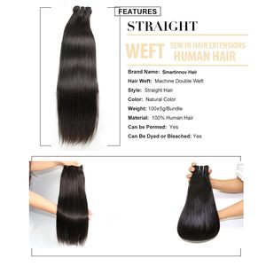 Extensions de <span class=keywords><strong>cheveux</strong></span> humains brésiliens Remy micro-lisses à coudre, trame nouée à la main, 80 grammes, 12 pouces - Product Image 4
