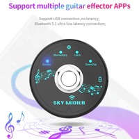 Pedal de Efectos MIDI Inalámbrico Portátil Recargable BT, Mini Controlador MIDI, Controlador de Efectos de Software, Controlador MIDI USB