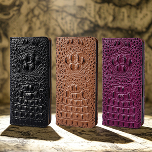 Étui à rabat de luxe en cuir véritable motif crocodile avec fentes pour cartes, coque antichoc premium pour <span class=keywords><strong>iPhone</strong></span> 17 16 Pro 15 14 Pro <span class=keywords><strong>Max</strong></span> - Product Image 6