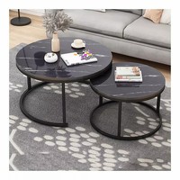 2026 Vente Chaude Quantité Minimum de Commande 50 Pcs Vente en Gros d'Usine Tables Basses Gigognes Blanches et Noires Table Basse Argentée