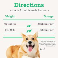 Gubeyka Five Star High Protein Grain Free Dental Sticks Treats for Dogs with Spirulina Clean Teeth 1 lb