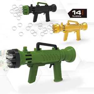 Pistola de Burbujas Eléctrica al por Mayor, Pistola de Burbujas de 14 Agujeros, Pistola de Burbujas Mini Bazooka - Product Image 1