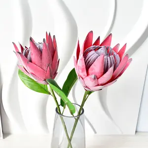 Simulación 3D flocado emperador flor seda emperador flor para boda Hoja de Ruta diseño tiro Props flor simulada