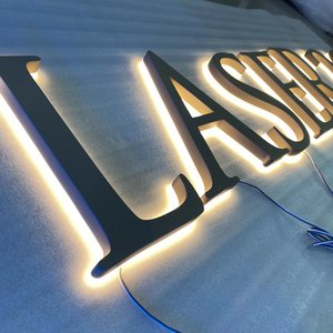 Insegna Luminosa <span class=keywords><strong>3D</strong></span> in Metallo con Certificazione UL & CE, Logo Aziendale Personalizzato, Insegna Commerciale, <span class=keywords><strong>Lettere</strong></span> Luminose per Negozi - Product Image 1