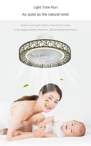 Ventilateur de plafond sans lame XD126 avec lampe de ventilateur lumineux avec contrôle d'application Ventilateur de plafond en cristal invisible professionnel personnalisé - Product Image 6