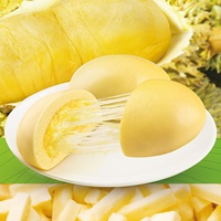 LIKOFU Diepvries Durian Broodjes met Kaasvulling, Smeltende Vulling Kantonese Dim Sum Snelgestoomde Ontbijtbroodjes voor Aziatische Groothandel