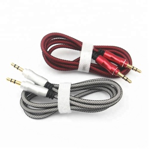 Chapado en cabeza <span class=keywords><strong>de</strong></span> Metal trenzado <span class=keywords><strong>de</strong></span> 3,5mm Aux <span class=keywords><strong>Cable</strong></span> <span class=keywords><strong>de</strong></span> <span class=keywords><strong>Audio</strong></span> <span class=keywords><strong>auxiliar</strong></span> <span class=keywords><strong>Cable</strong></span> <span class=keywords><strong>de</strong></span> vídeo <span class=keywords><strong>para</strong></span> <span class=keywords><strong>iPhone</strong></span> auriculares Mac mini - Product Image 1