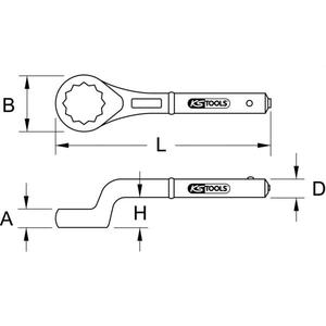 KS <b>TOOLS</b> - 517.9142 Offset single ring <b>spanner</b> ('') - EAN 4042146561621 WRENCHES RING WRENCHES - Product Image 2