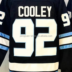 Jersey hoki jahit kualitas terbaik untuk rumah hitam Guenther Utah Dylan - Product Image 2