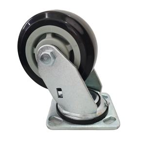 Rodas industriais de bloqueio giratório para carrinhos de serviço pesado de 4 5 6 8 polegadas - Borracha rígida/PU/PVC/TPR Ferro Polipropileno-para carrinhos - Product Image 2