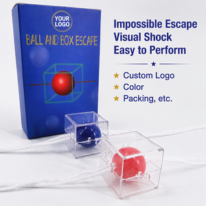 Boîte d'évasion magique avec corde, accessoires de tours de magie, <span class=keywords><strong>illusion</strong></span> de balle et boîte avec corde, jouet de magie, kit de performance facile pour magiciens - Product Image 2