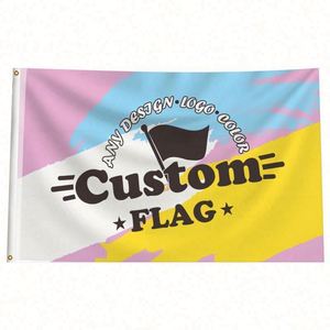 Qiyang Wholesale Premium Fabric Single Double Sided Painting Design Outdoor Indoor Custom <b>Flags</b>, Banners - Product Image 2