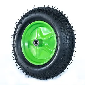 China Fabricante 3.50-8 Roda de carrinho de mão pneumática de borracha maciça