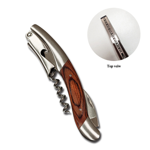 Tire-bouchon <span class=keywords><strong>Laguiole</strong></span> personnalisé en acier inoxydable 3Cr14 avec manche en bois Pakka, logo personnalisé, ouvre-bouteille écologique pour mariage et fête - Product Image 1