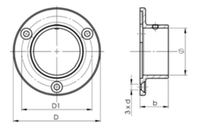 Accessoires d'escalier en acier inoxydable SS316L finition noire, tube de 50,8 mm, pour balustrade moderne extérieure de balcon/villa, fixation pour garde-corps en verre