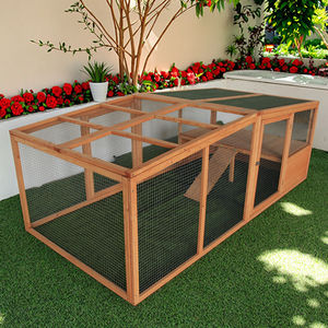 Modern Tarz Büyük Paslanmaz Çelik Ahşap Rüzgar Geçirmez Açık Hava Evcil Hayvan Kafesi Tavuk Kümesi Tavşan Kulübesi Küçük Hayvanlar İçin Kutulu Her Mevsim - Product Image 4